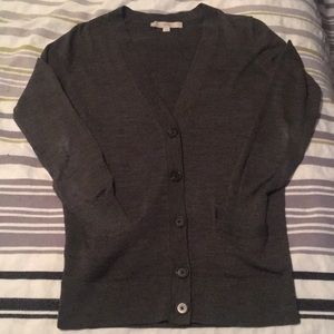 Loft Charcoal Gray Cardigan